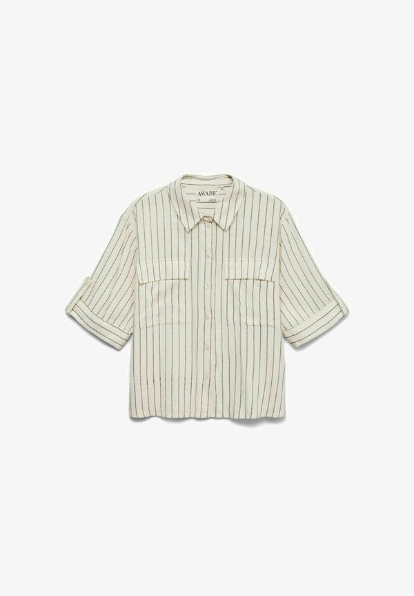 Vero Moda AWRYDER - Button-down blouse - snow white