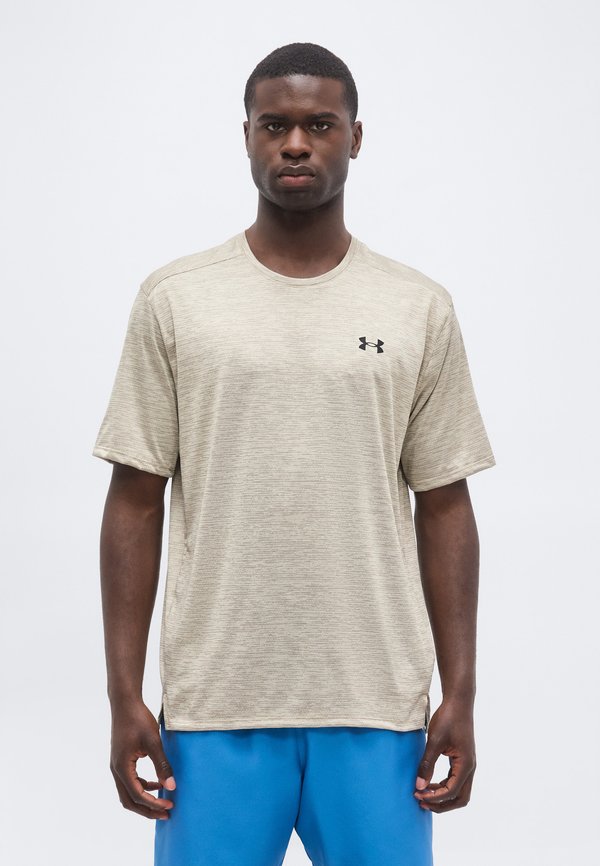 Under Armour TECH VENT - Sports T-shirt - timberwolf taup/ultimate black