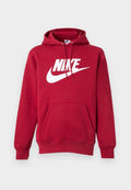 Nike Sportswear CLUB HOODIE - Hoodie - tough red/white