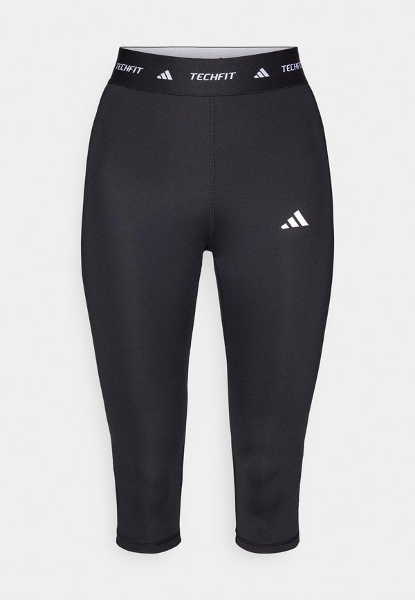 adidas Performance TECHFIT CAPRI LEGGINGS - Leggings - black