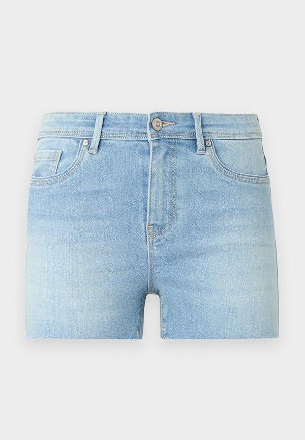 ONLY ONLWAUW - Denim shorts - light blue denim