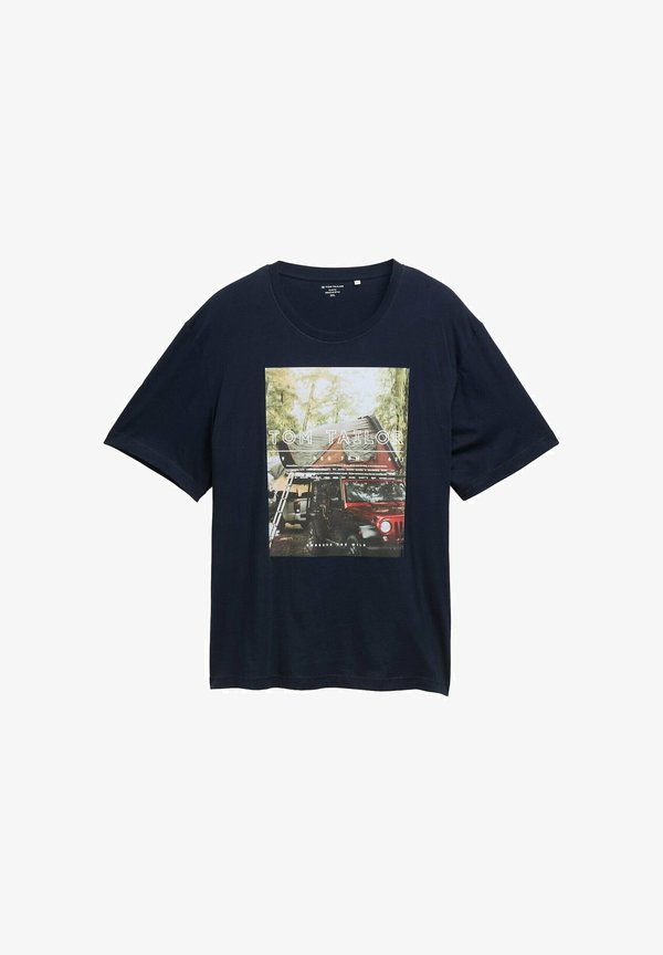 TOM TAILOR PLUS SIZE - MIT FOTO - Print T-shirt - sky captain blue