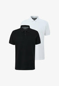 s.Oliver 2ER PACK - Polo shirt - weiß schwarz