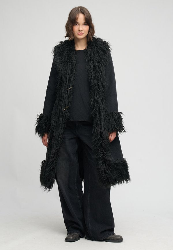 Superdry & Co AFGHAN - Winter coat - black