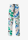 s.Oliver MIT ALLOVER-PRINT - Trousers - ecru