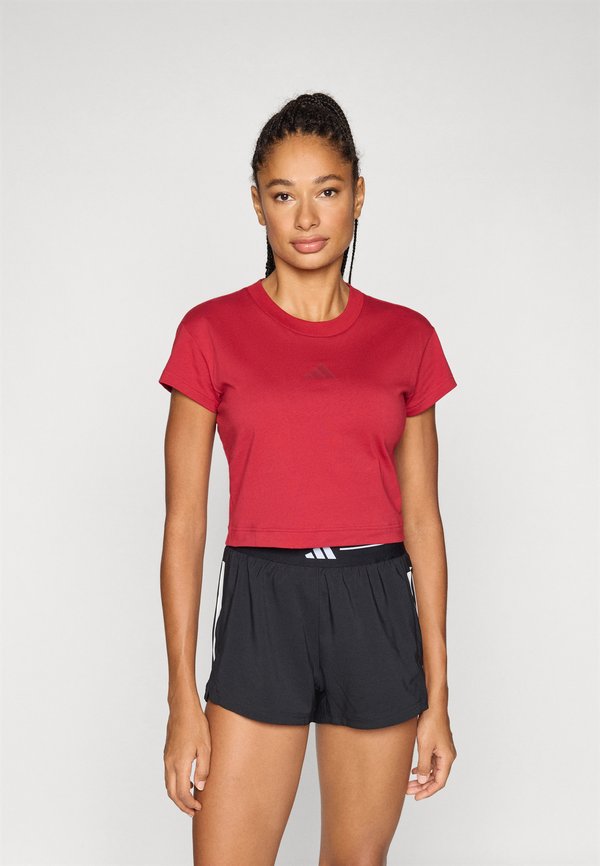 adidas Sportswear FUTURE ICONS SMALL LOGO BABY - Basic T-shirt - active maroon