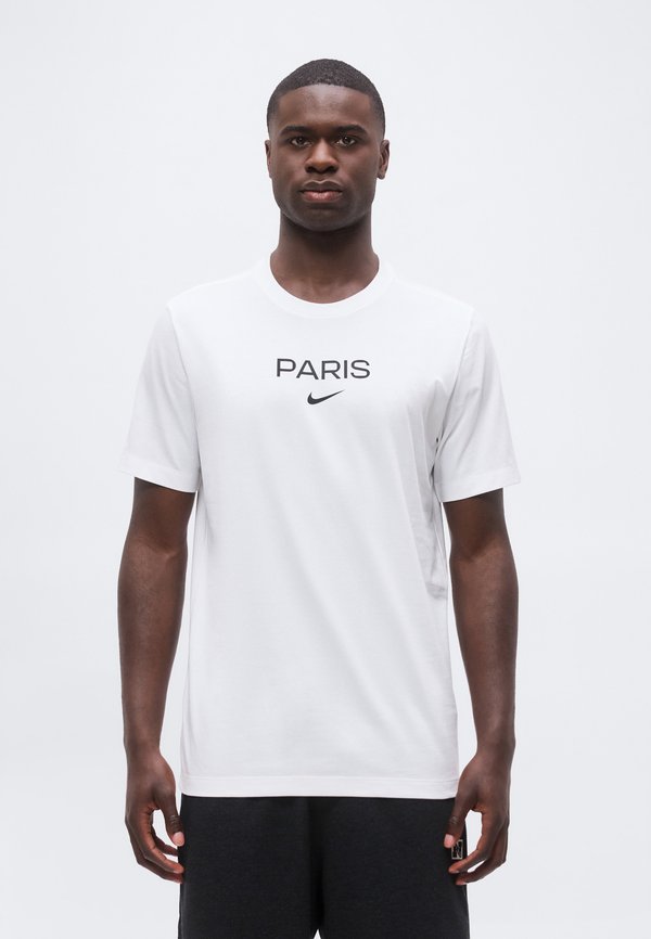 Nike Performance PARIS SAINT-GERMAIN WORDMARK TEE - Club wear - white