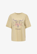 ONLY ONLMILA - Print T-shirt - pale khaki