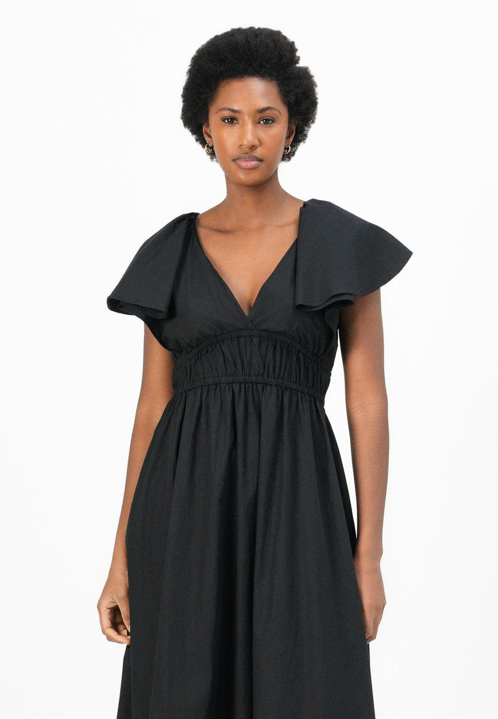 FRILLED SLEEVE MIDI DRESS Media 5