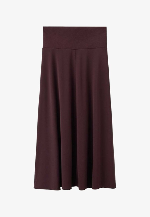 Mango Pleated skirt - bordeaux