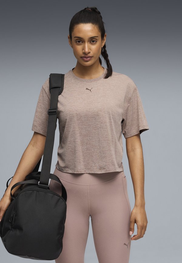 Puma RELAXED FIT - Sports T-shirt - sandstone heather