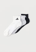 adidas Performance CUSHIONED SPORTSWEAR ANKLE UNISEX 3 PACK - Sneaker socks - medium grey heather/white/black