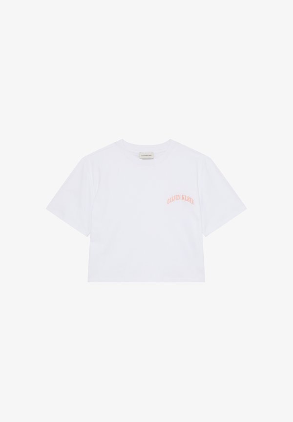 Calvin Klein Jeans CALVIN KLEIN JEANS BOXY EMBROIDERED LOGO T-SHIRT - Print T-shirt - bright white
