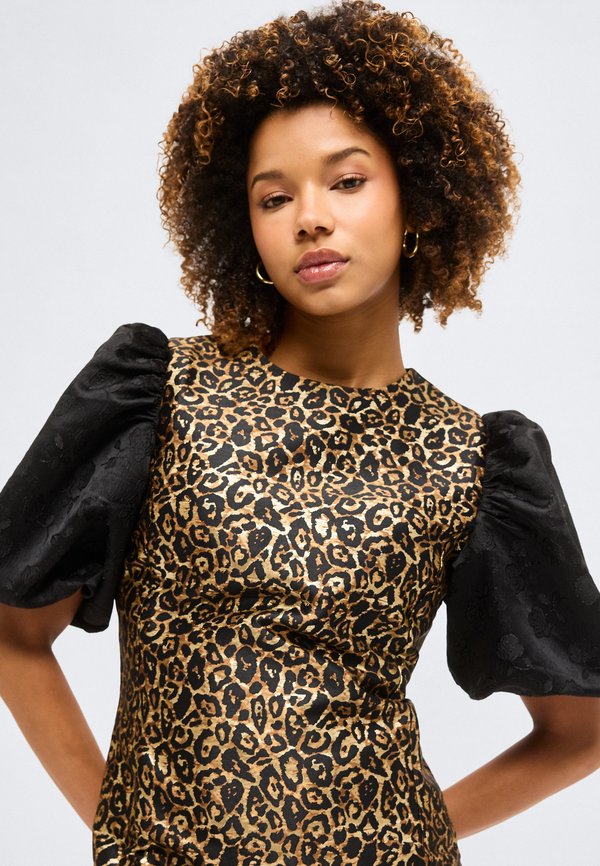 Sister Jane CHERIE LEOPARD JACQUARD MINI DRESS