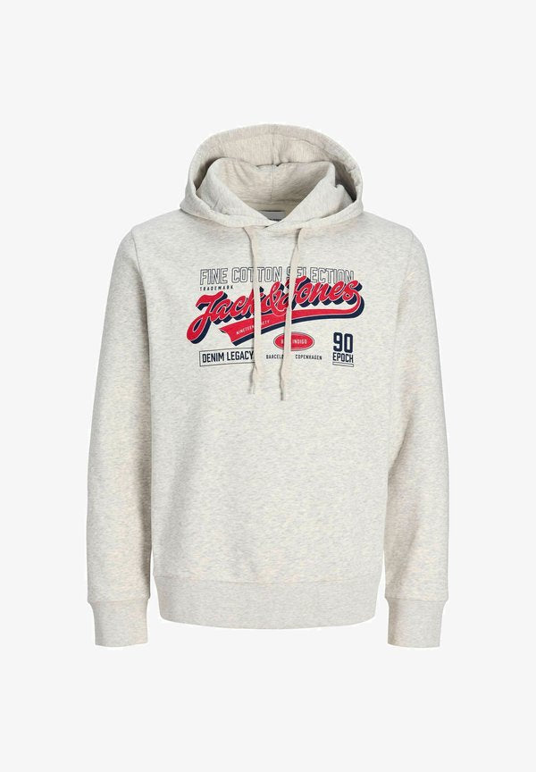 Jack & Jones HOODIE HOODIE - Hoodie - white melange