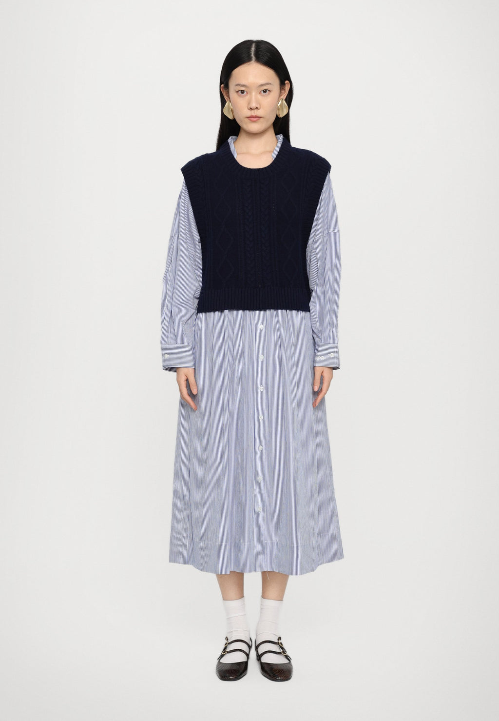 Sea CALEB CABLE KNIT DRESS