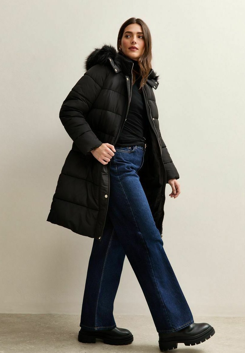 New Look HOODED TIERED LONGLINE PUFFER