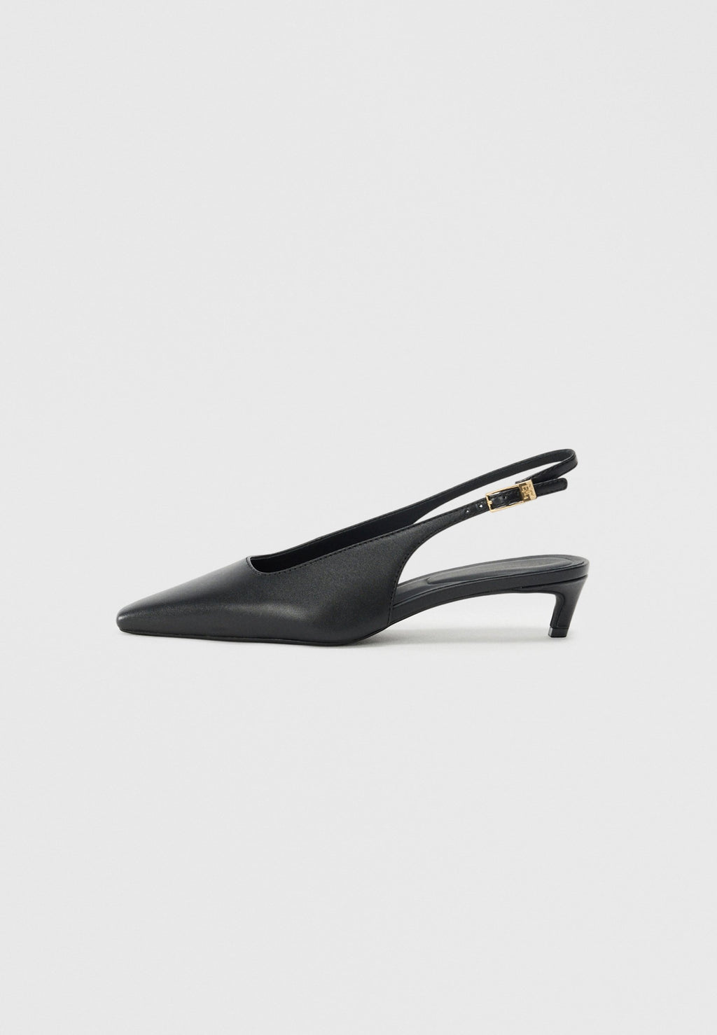 TH MONOGRAM LEATHER SLINGBACK KITTEN HEELS Media 1