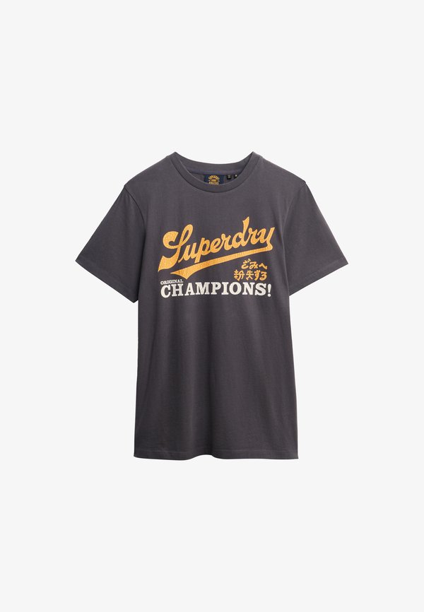 Superdry & Co ATHLETIC - Print T-shirt - graphite black