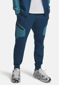 Under Armour UNSTOPPABLE FLEECE - Tracksuit bottoms - wham blue