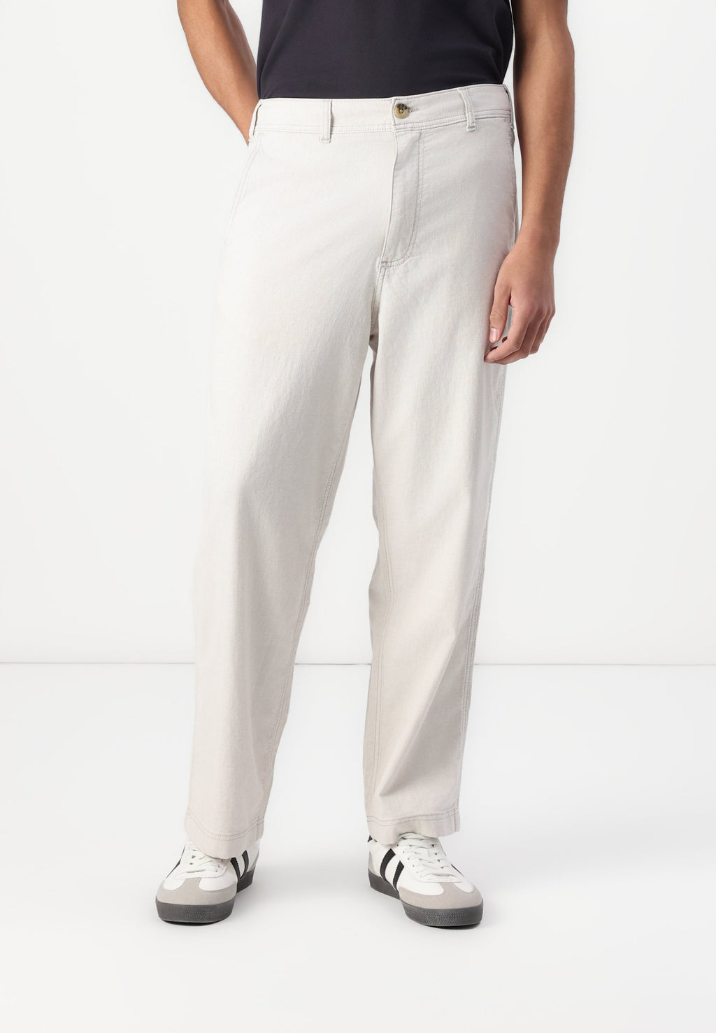 Hollister Co. Linen-Blend Flex-Waist Baggy Pants