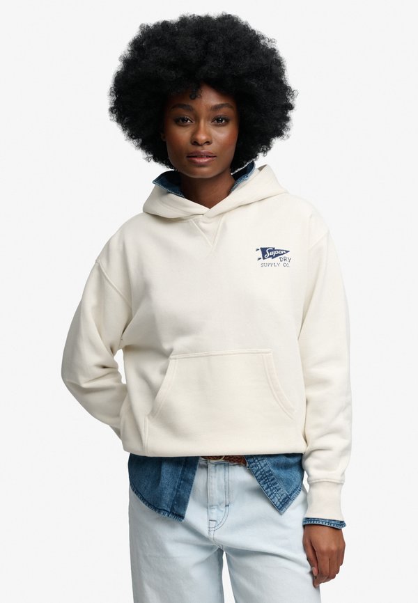 Superdry & Co SUPERDRY HERITAGE HAMPTONS HOODIE.. - Hoodie - cream