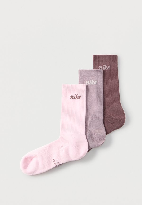 Nike Sportswear UNISEX 3 PACK - Socks - pink/purple/dark brown