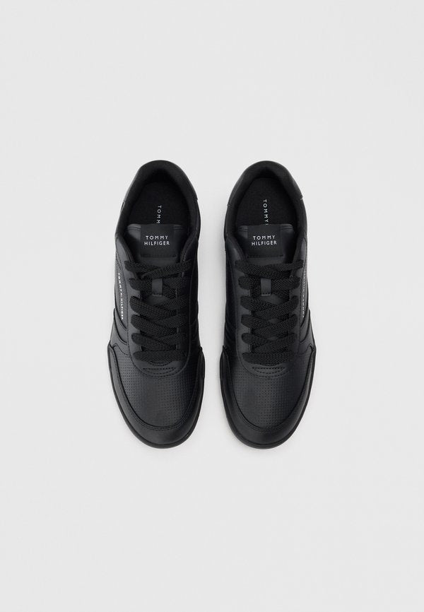Tommy Hilfiger DEBOSSED LOGO CUPSOLE TRAINERS WITH LEATHER