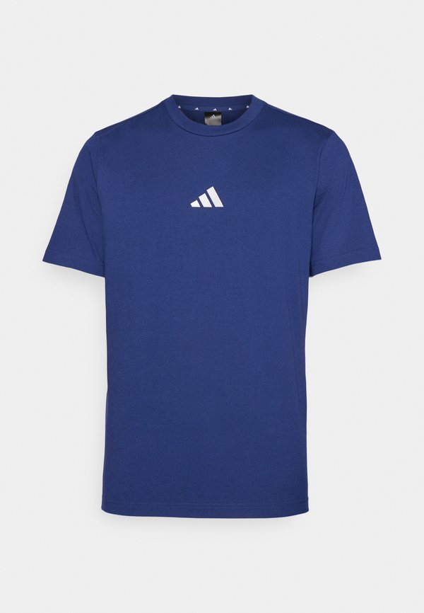 adidas Sportswear ESSENTIALS THREE STRIPES SINGLE - Print T-shirt - dark blue/white