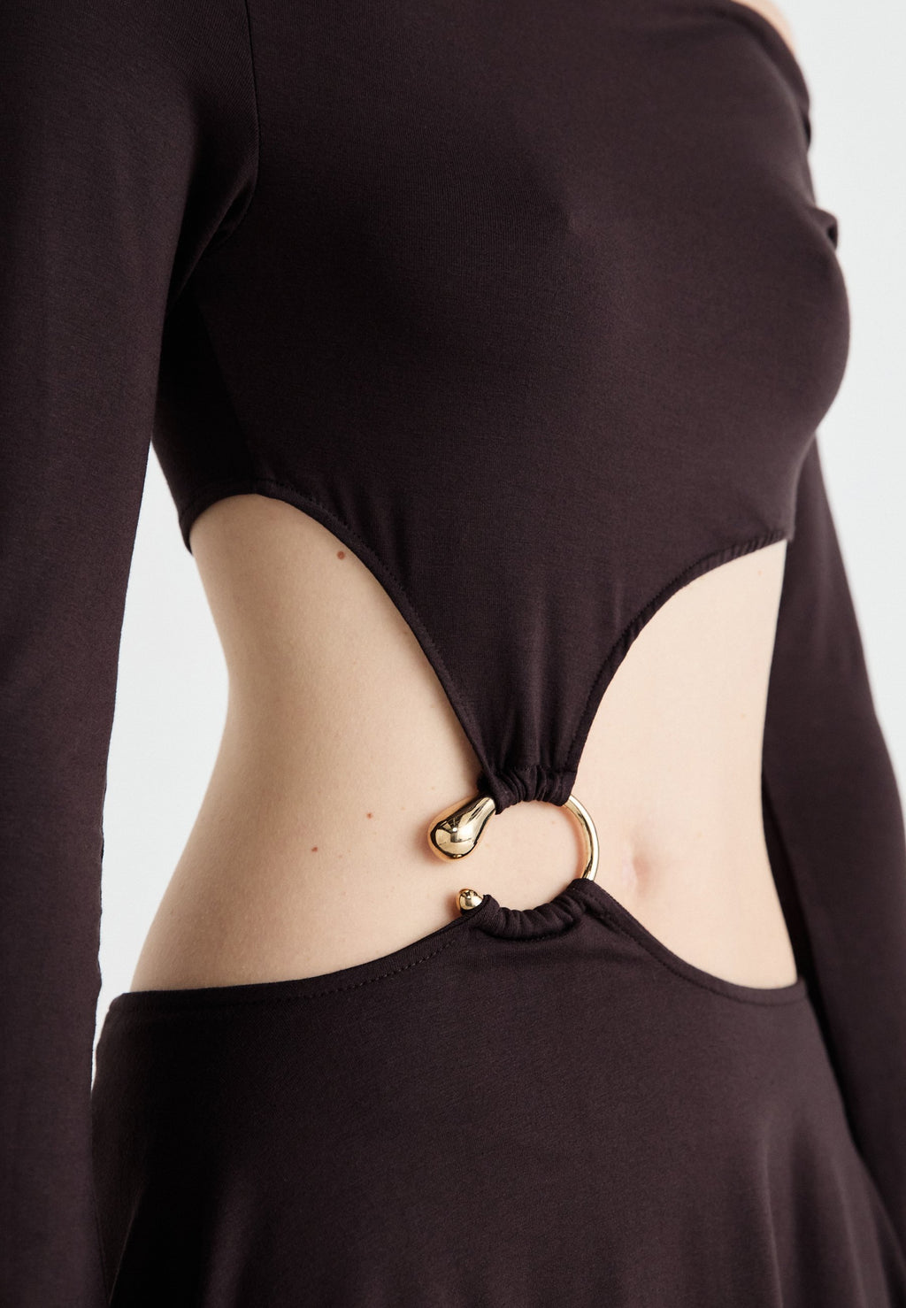 Jaded London TRIM ASYMMETRIC DRESS