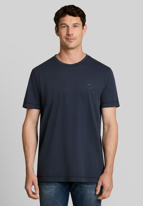TOM TAILOR GARMENT DYE T-SHIRT - Basic T-shirt - sky captain blue