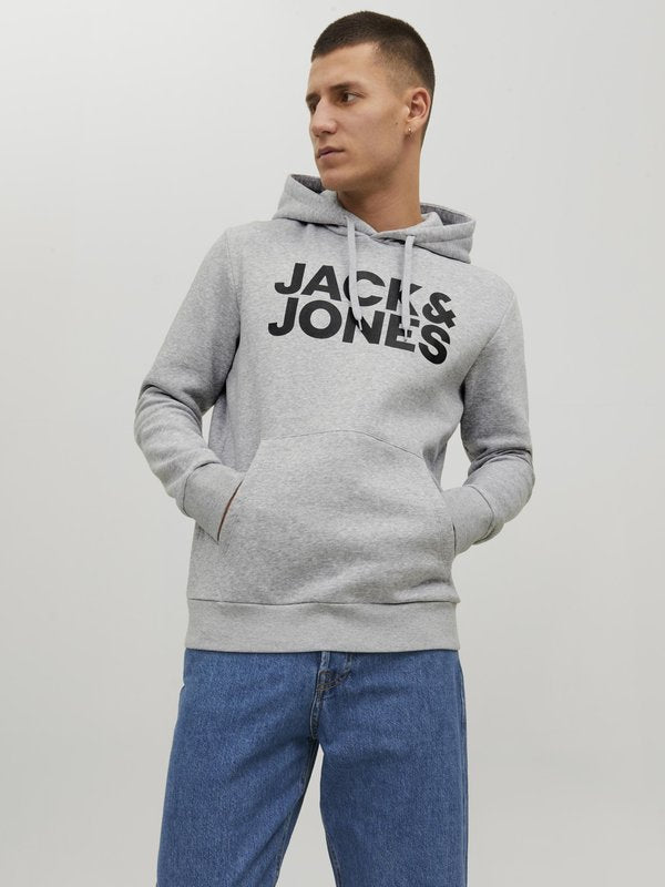 Jack & Jones JJECORP LOGO SWEAT HOOD NOOS - Hoodie - light grey