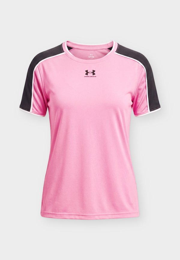 Under Armour CHALLENGER TRAIN - Print T-shirt - pink frenzy/black