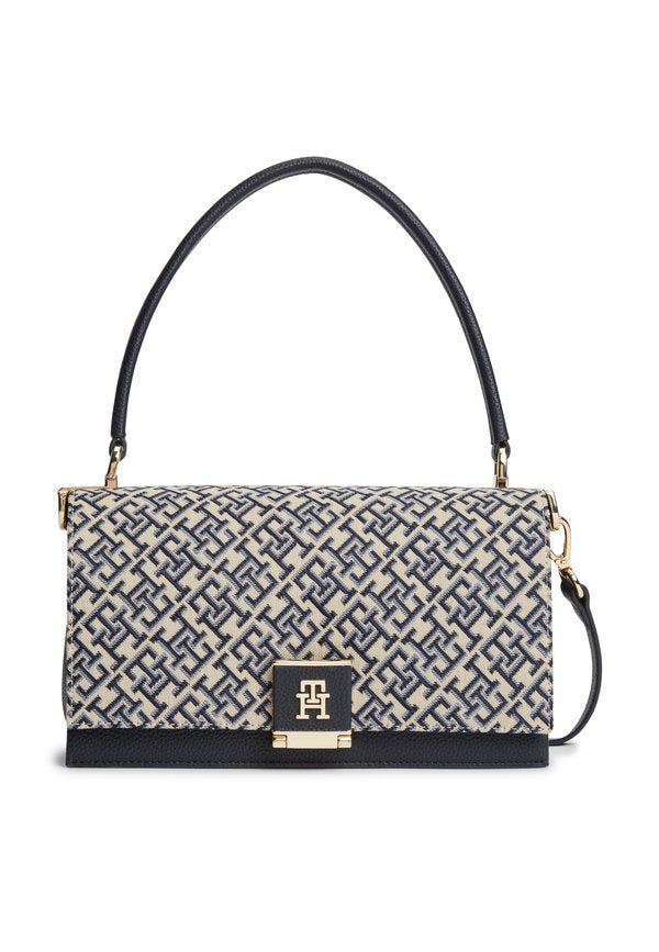 Tommy Hilfiger TH MONOGRAM JACQUARD CROSSBODY BAG - Handbag - blue mono