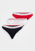 Tommy Hilfiger THONG 3 PACK - Thong - desert sky/white/primary red