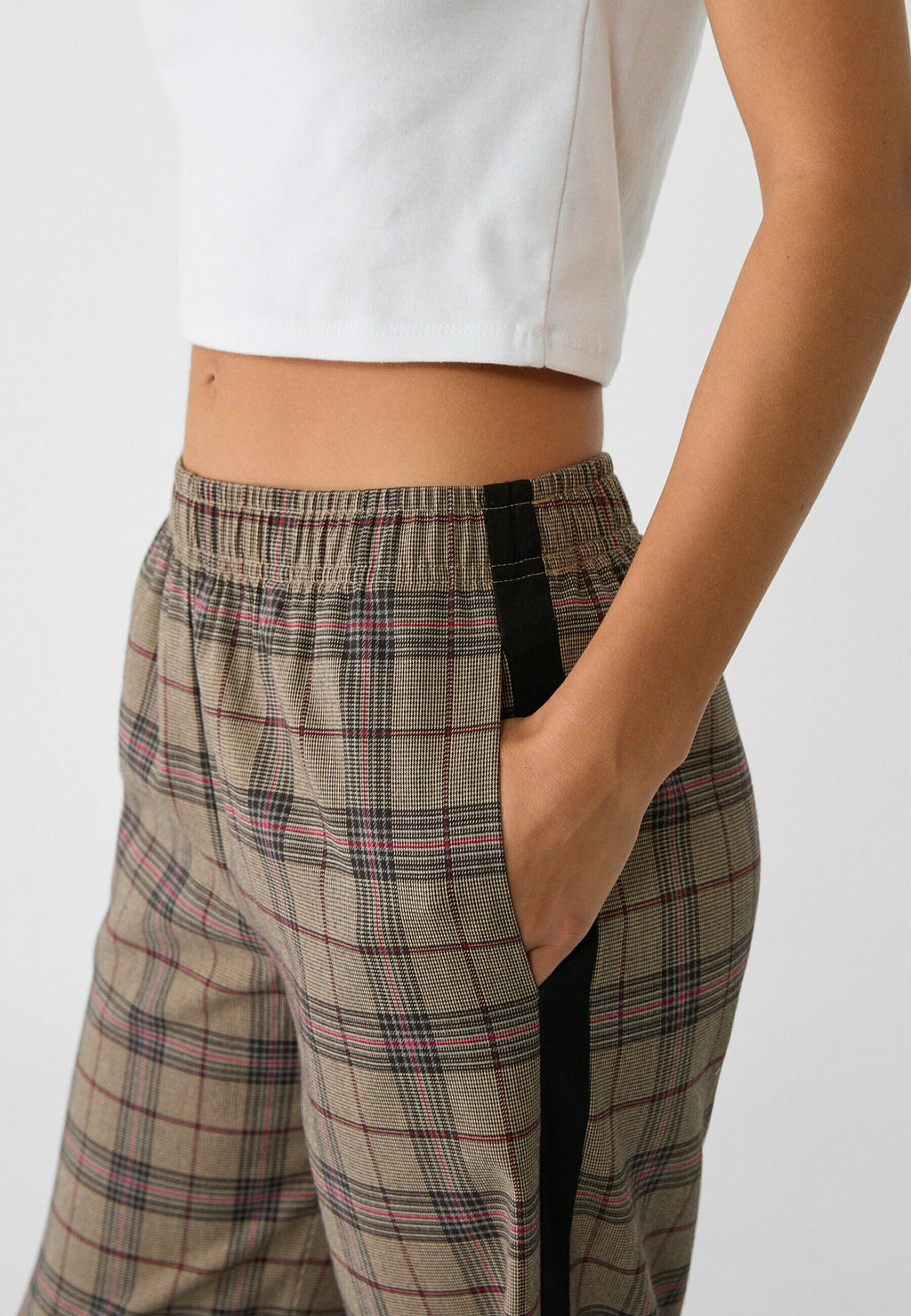 Stradivarius CHECK  WITH SIDE STRIPE