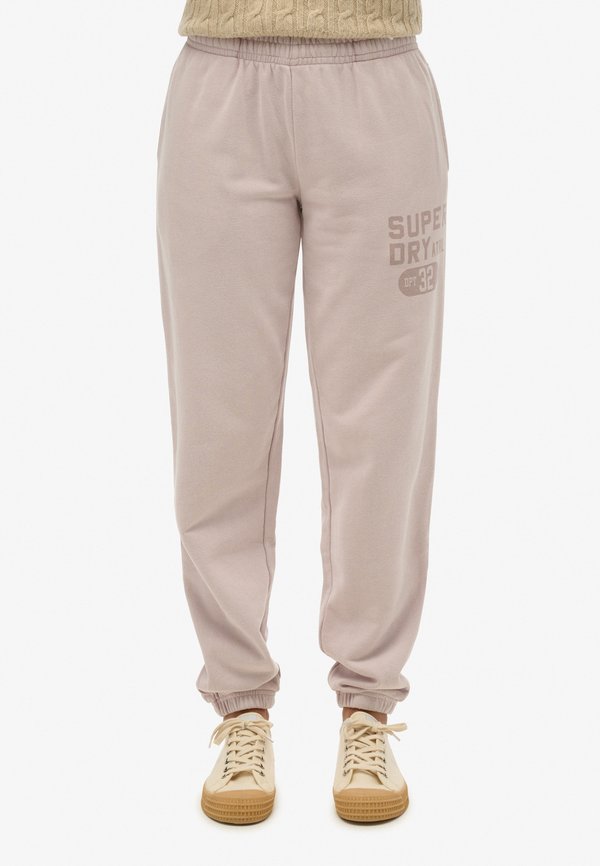 Superdry & Co VINTAGE WASHED GRAPHIC JOGGER - Tracksuit bottoms - cloud grey
