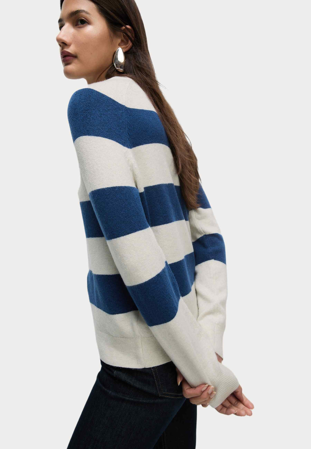 Marks & Spencer AIR STRIPE CREW NECK