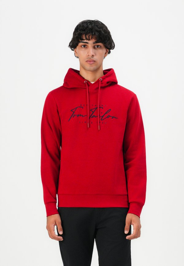 TOM TAILOR PRINTED HOODIE - Hoodie - coach red