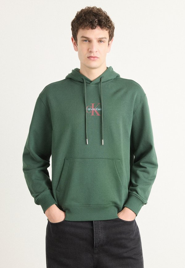 Calvin Klein Jeans MICRO MONOLOGO - Hoodie - sycamore