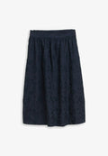 TOM TAILOR HIGH WAIST MIDI-MIT STICKEREI - A-line skirt - sky captain blue