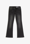 Bershka LOW-RISE - Bootcut jeans - black