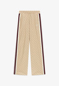 Guess 4G JACQUARD STRAIGHT LEG PANTS - Tracksuit bottoms - beige