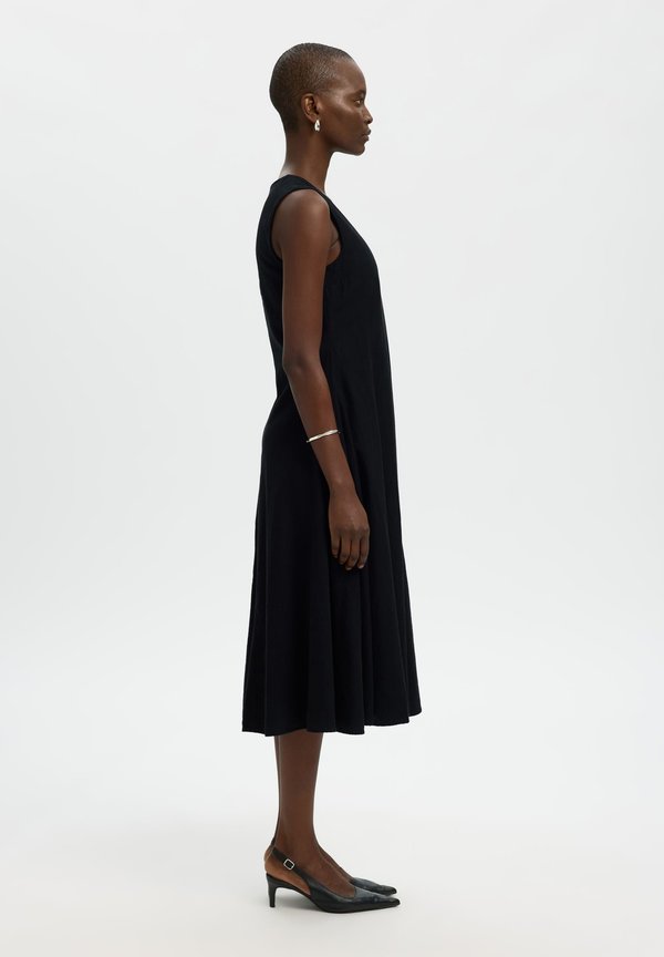 Selected Midi linen blend