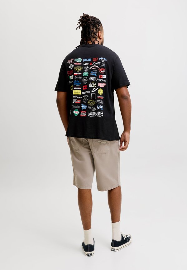Jack & Jones JJLEGACY TEE SS CREW NECK PLS - Print T-shirt - black