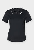 Nike Performance W NK ARSWFT DFADV TOP SS - Sports T-shirt - black/white