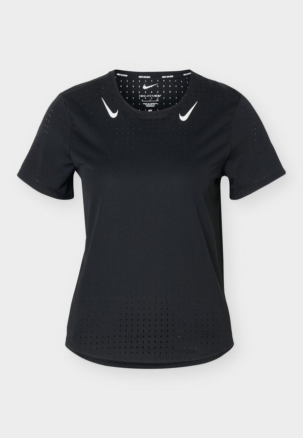 Nike Performance W NK ARSWFT DFADV TOP SS - Sports T-shirt - black/white
