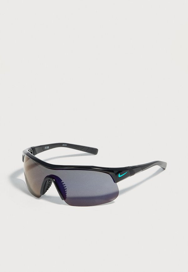 Nike Sportswear SHOW UNISEX - Sunglasses - black/blue mirror
