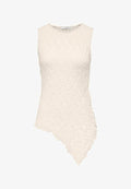 ONLY ONLLIVA S/L ASYMMETRIC LACE TOP JRS - Top - egret