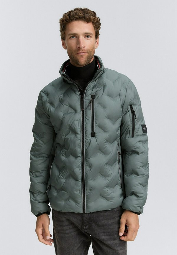 TOM TAILOR HYBRID  MIT VERSTAUBARER KAPUZE - Light jacket - washed jasper green